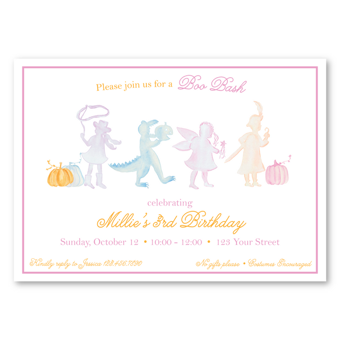 Boo Bash Birthday Invitations