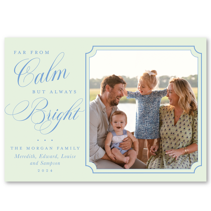 Calm and Bright Holiday Card | Horizontal