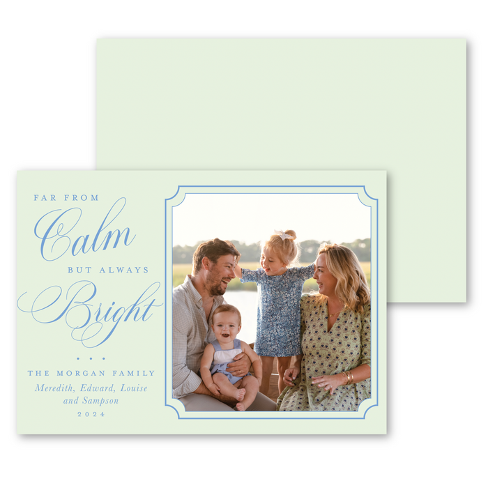 Calm and Bright Holiday Card | Horizontal