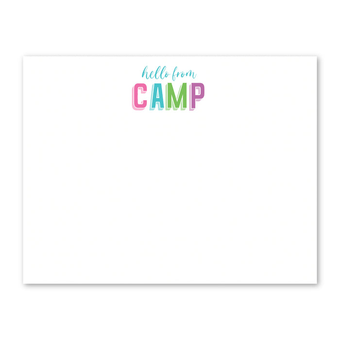 Pink Hello from Camp Stationery