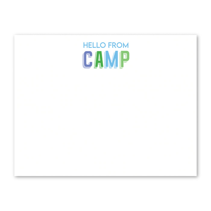 Blue Hello from Camp Stationery