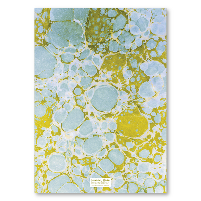 Joyful & Triumphant Holiday Card - Chartreuse Marble