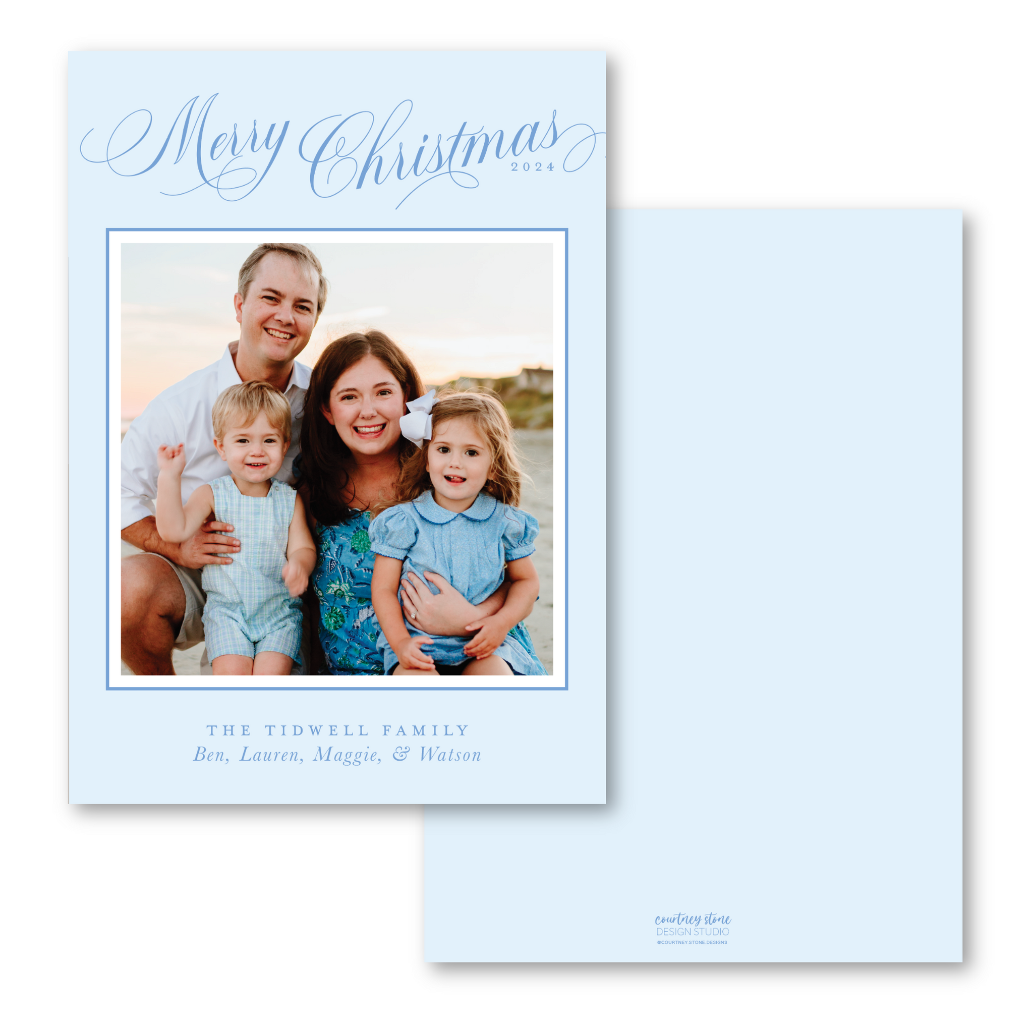 Christmas Script Holiday Card– courtneystonedesigns