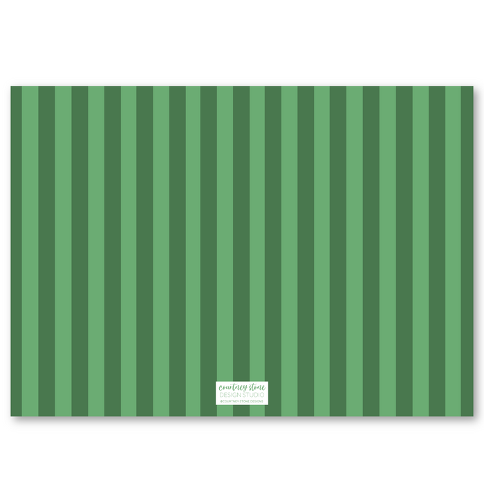 Decked in Bows Garland Horizontal Holiday Card