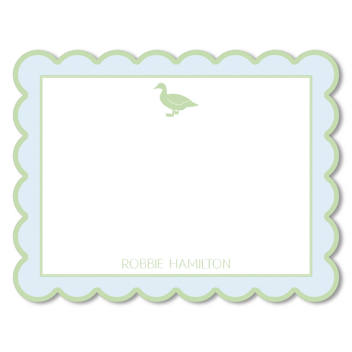 Duck Scallop Cut-Out Stationery