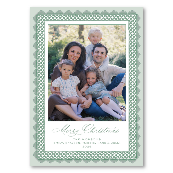 Evergreen Trellis Holiday Card