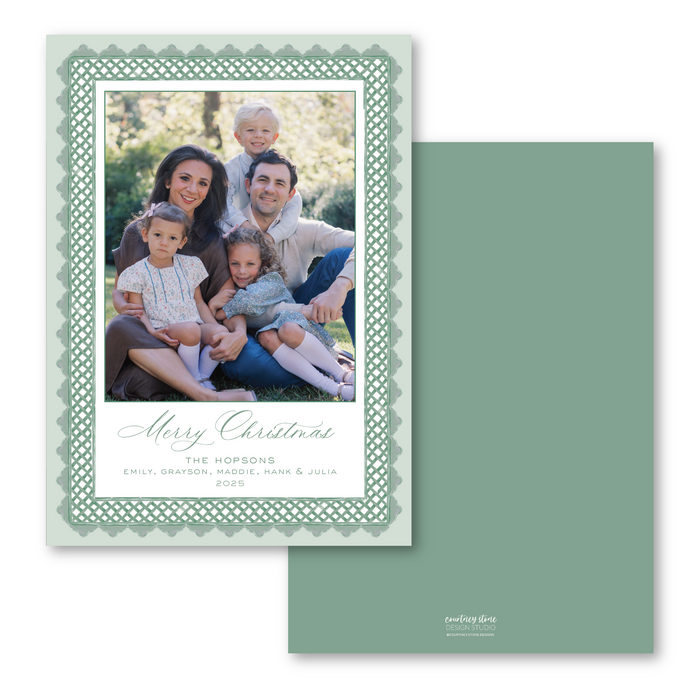 Evergreen Trellis Holiday Card