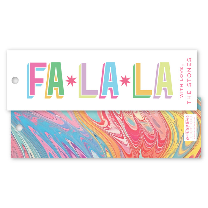 Fa-La-La Marble Gift Tag