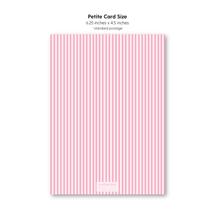 Merry Little Christmas Announcement - Pink - Petite