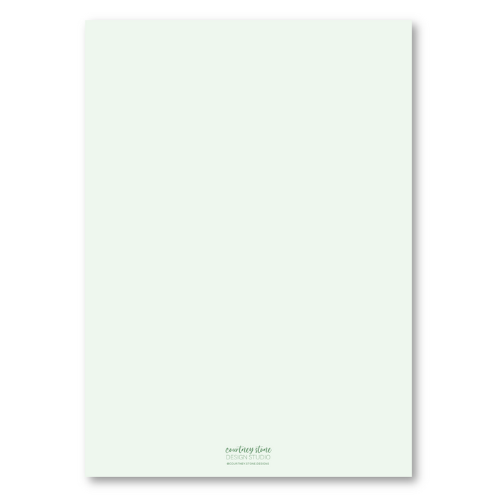 Blue & Green Tartan Bow Holiday Card