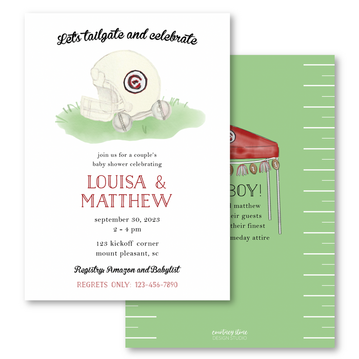 Football Tailgate Shower Invitations