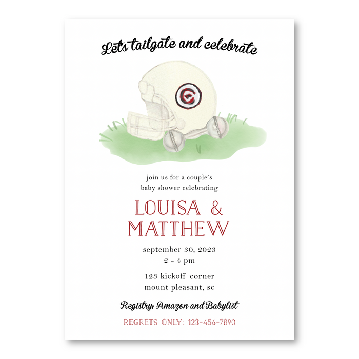 Football Tailgate Shower Invitations