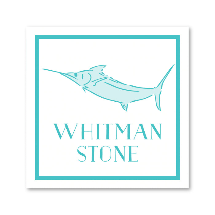 Blue Marlin Enclosure Card | Gift Tag