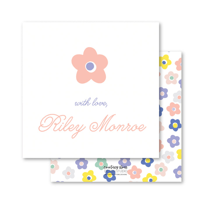 Pastel Flower Enclosure Card | Gift Tag