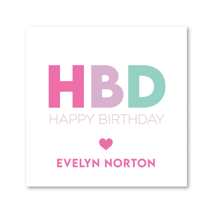 HBD Pink Enclosure Card | Gift Tag