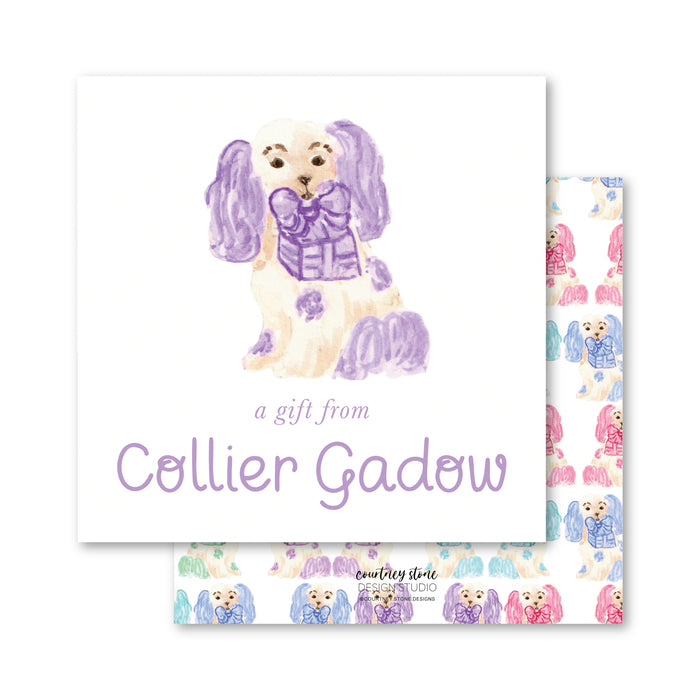 Birthday Spaniel Enclosure Card | Gift Tag