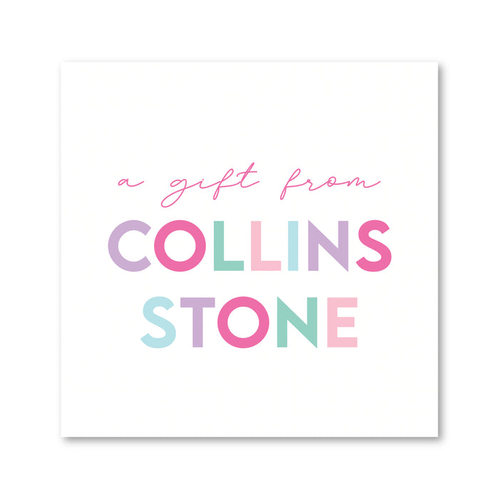 Pink Name "A Gift From" Enclosure Card | Gift Tag