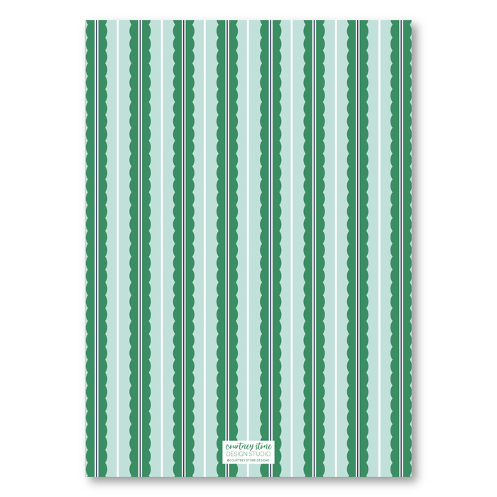 'Green Tartan Bow' Holiday Card