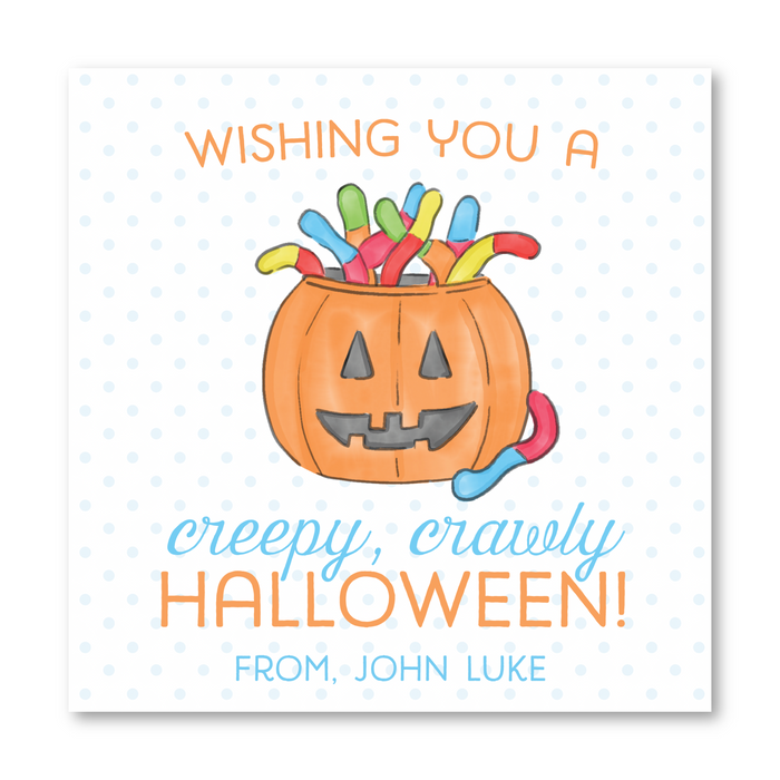 Gummy Worm Halloween Tags