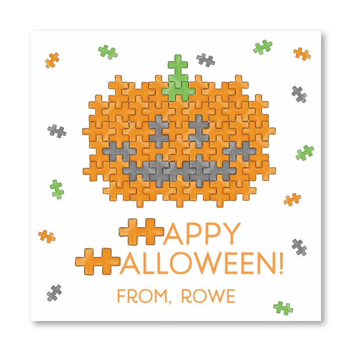 Plus Plus Building Block Halloween Tags