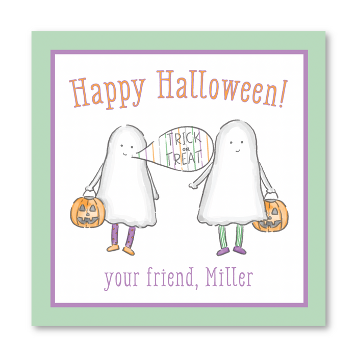 Ghost Friends Halloween Tags