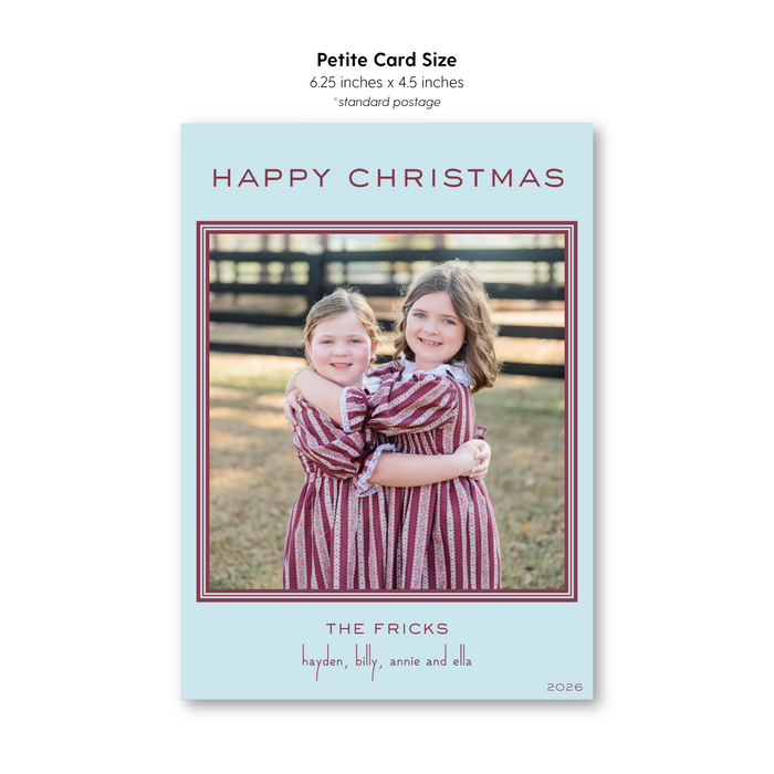Happy Christmas Holiday Card - Petite