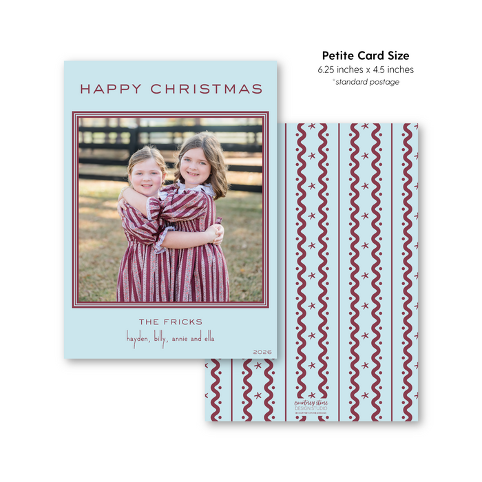 Happy Christmas Holiday Card - Petite