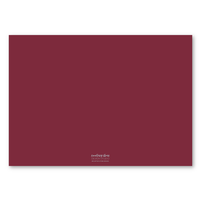 Let Your Heart Be Light Script Horizontal Holiday Card
