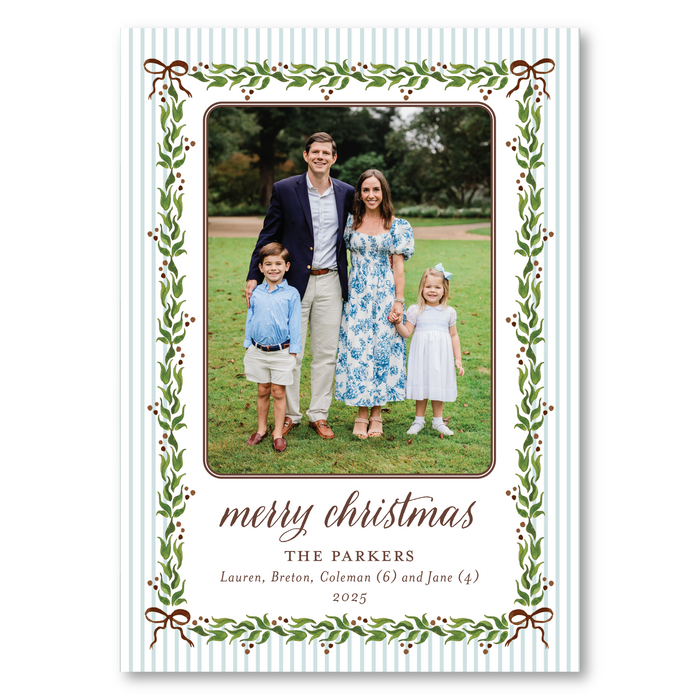 Holly Berry - Brown - Holiday Card