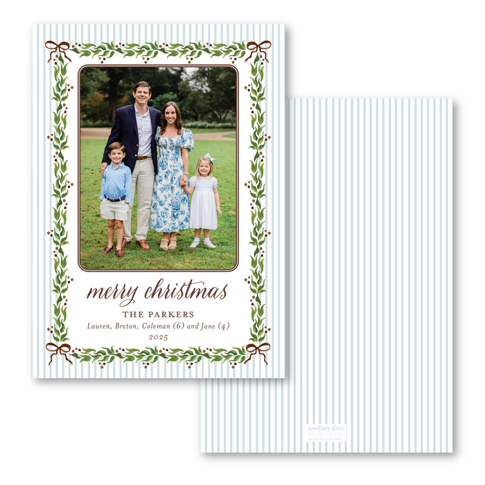 Holly Berry - Brown - Holiday Card