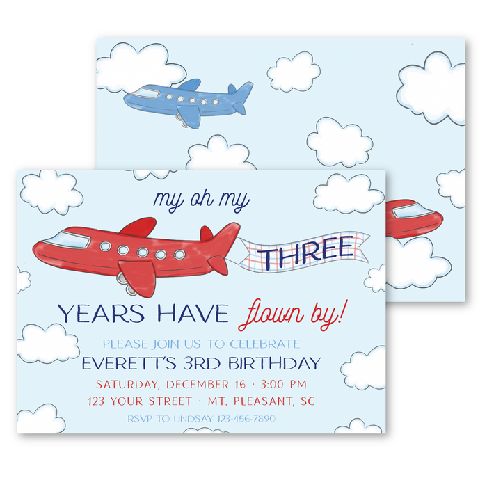 Airplane | Jet  - Birthday Invitations