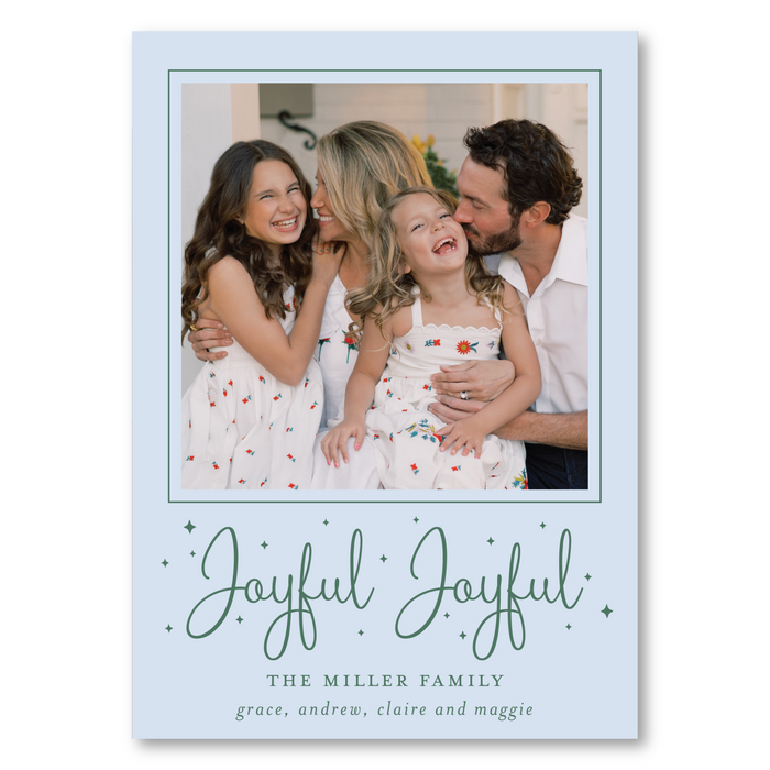 Joyful Joyful Photo Mount Holiday Card