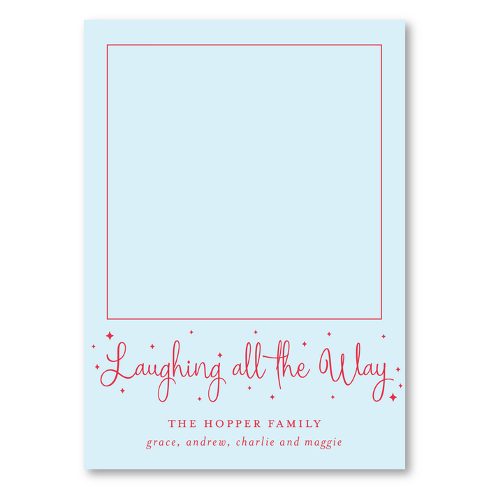 Laughing All the Way Photo-Mount Holiday Card