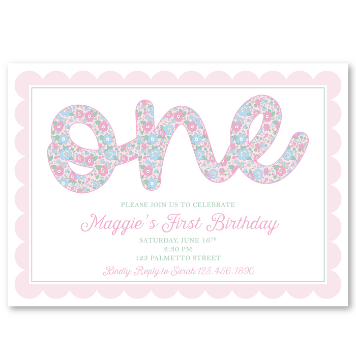 Liberty ONE First Birthday Invitation