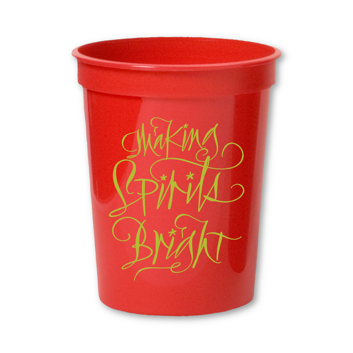 PRE-ORDER: Making Spirits Bright Stadium Cups - Red