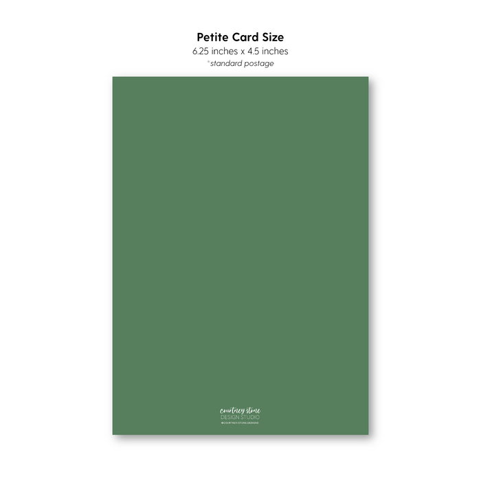 Emerald Marble Border Holiday Card - Petite