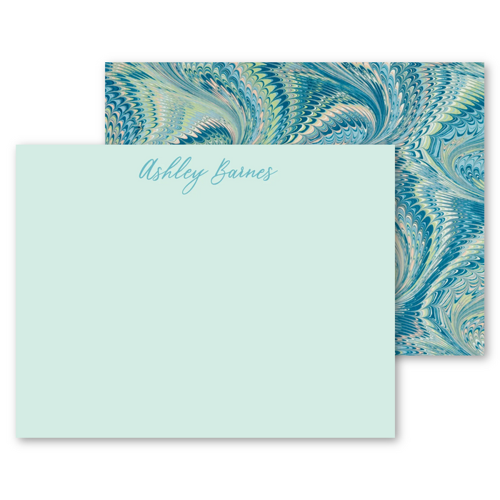 Marble Stationery - Blue