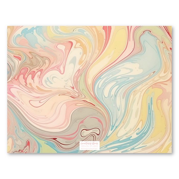 Marble Stationery - Pastel