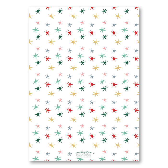 Colorful Star Holiday Card