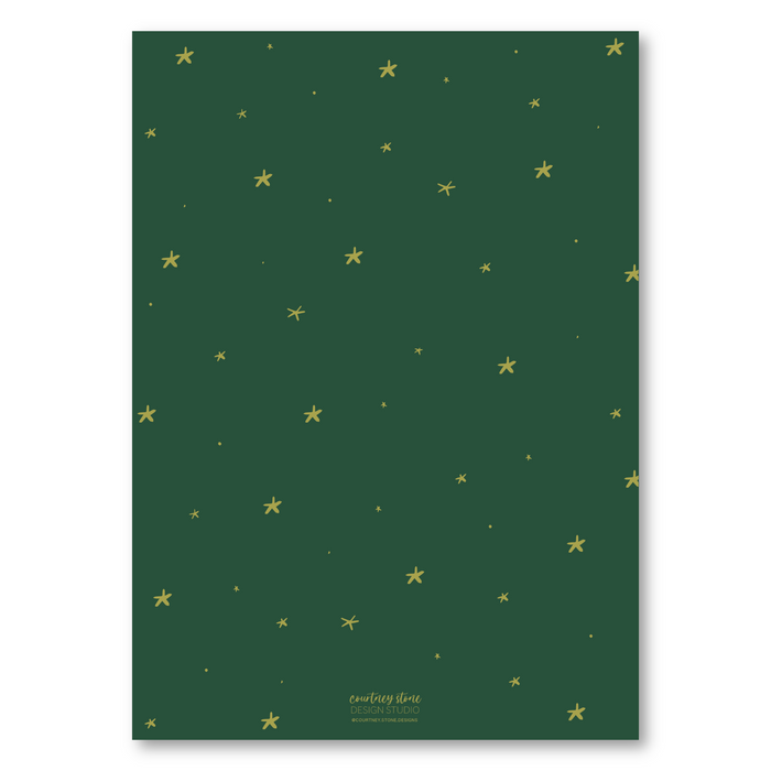 Classic Merry Christmas Calligraphy Holiday Card