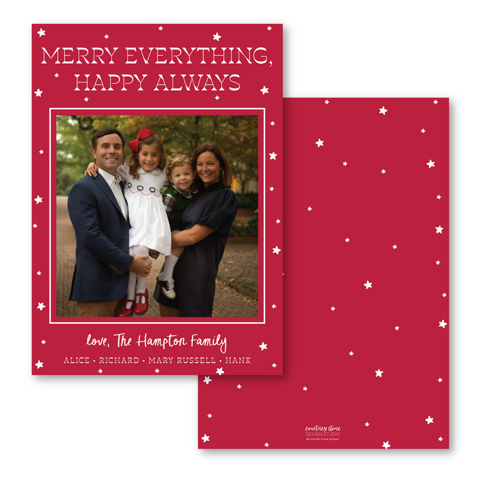 Merry Everything, Happy Always Star Holiday Card