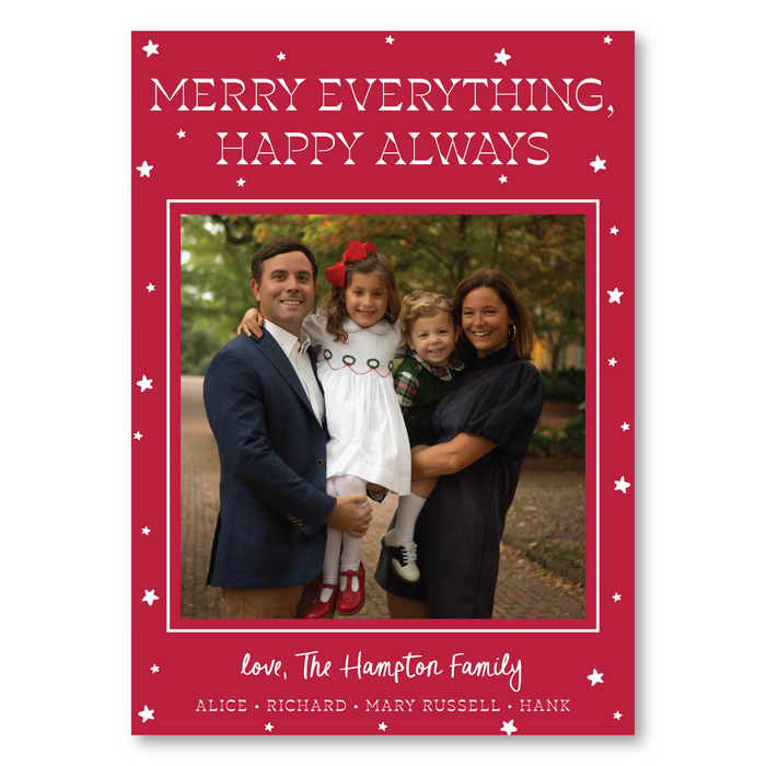 Merry Everything, Happy Always Star Holiday Card