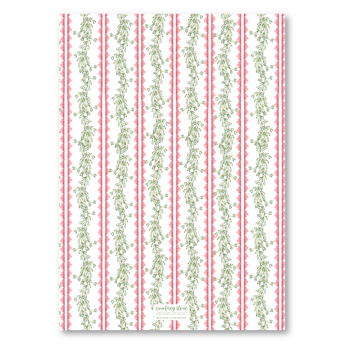 Merry Mistletoe Holiday Card - Red