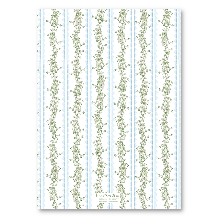 Merry Mistletoe Holiday Card - Blue