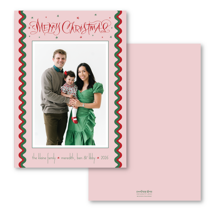 Merry Christmas RicRac Holiday Card