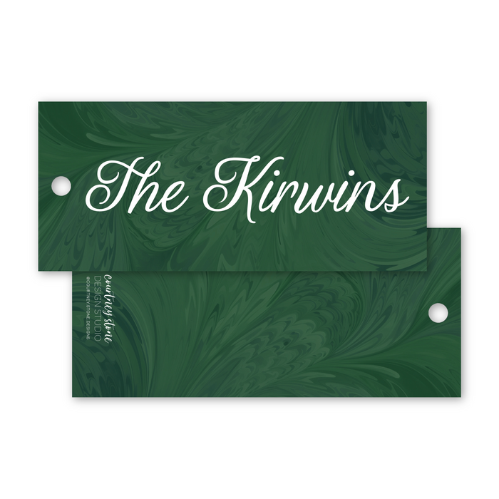 Name Holiday Gift Tag - Marble