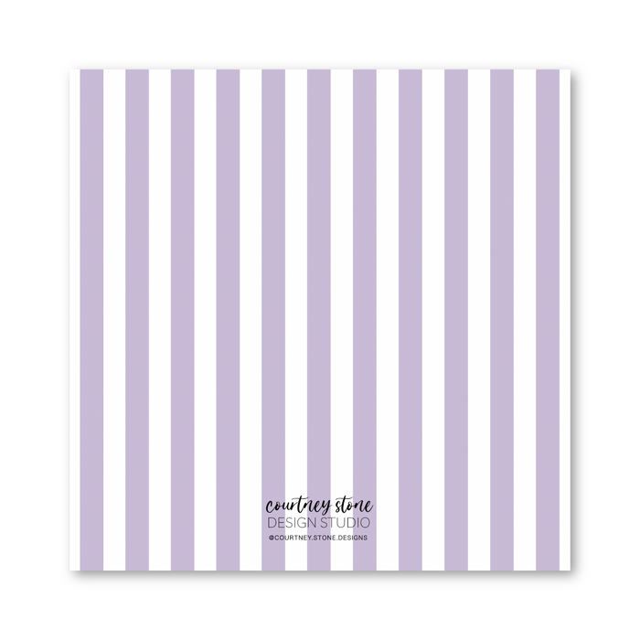 Scallop Monogram Enclosure Card | Gift Tag (choose your color)