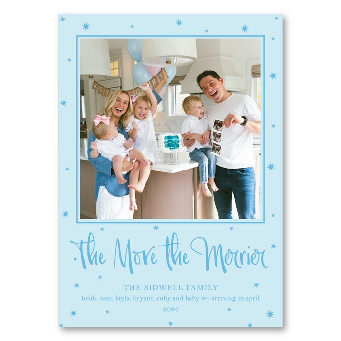 More the Merrier Blue Star Holiday Card