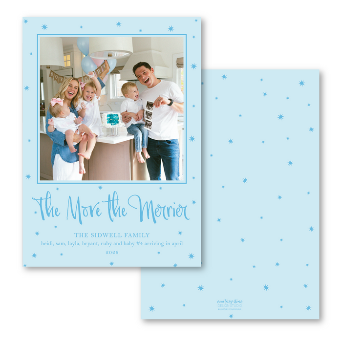More the Merrier Blue Star Holiday Card