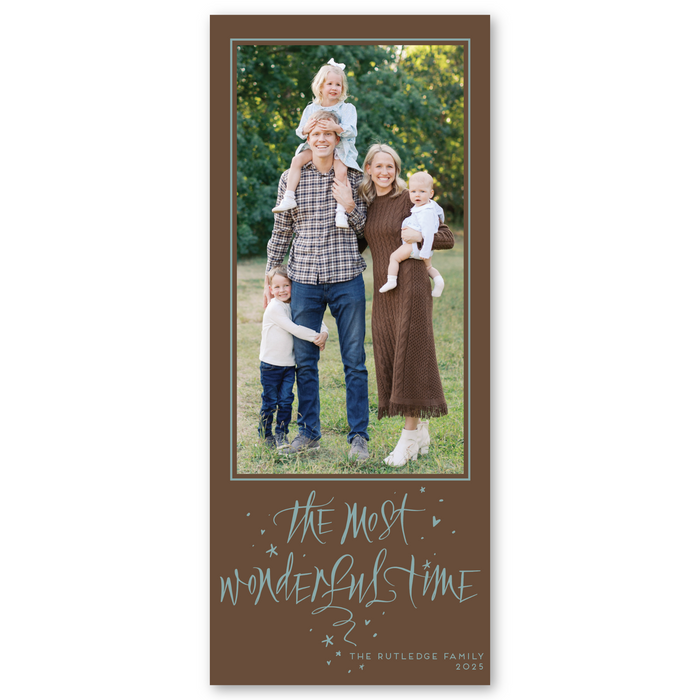 Most Wonderful Time Skinny Holiday Card